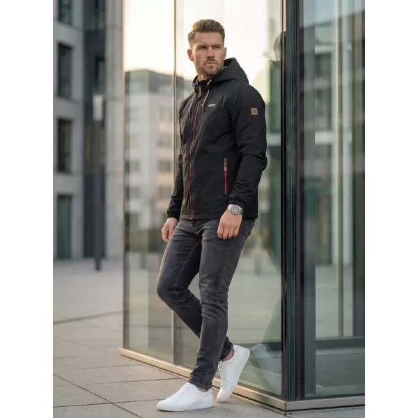  Pánská bunda ALTISPORT CARLEY ČERNÁ/ČERVENÁ 
