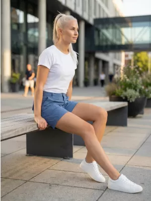 Dámské šortky SAM 73 AURORA WS 793 STŘEDNÍ MODRÁ