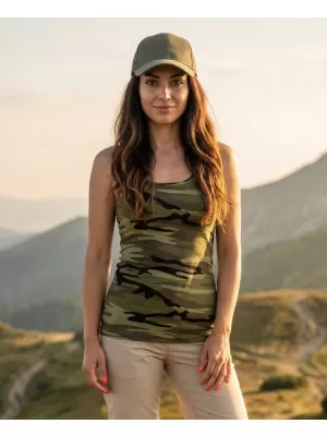 Dámské tílko ALTISPORT NoPrint NP/ALW63C CAMOUFLAGE GREEN
