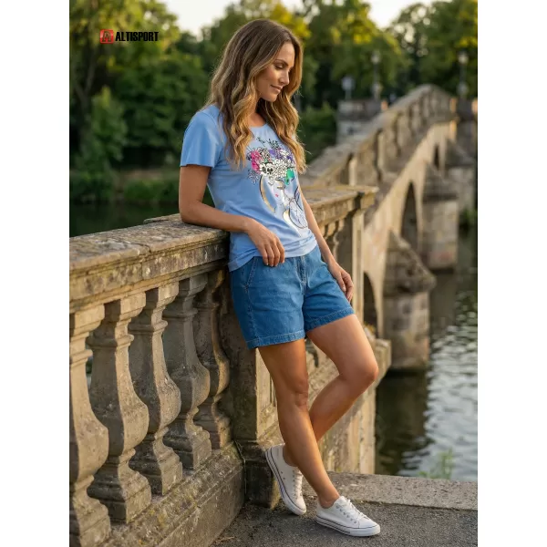  Dámské triko KIXMI SINDY MODRÁ 