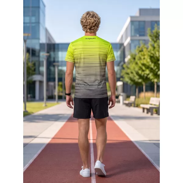  Pánské funkční triko premium ALTISPORT VOJ/ALM031TR01 ČERNÁ/FLUO YELLOW 