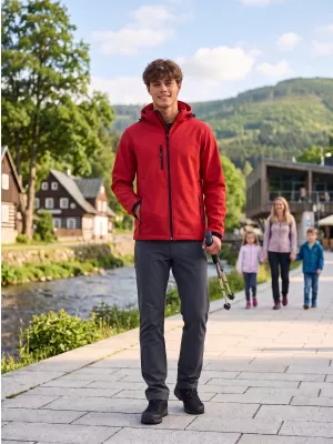 Pánská softshellová bunda ALTISPORT NoPrint NP/ALM225 ČERVENÁ