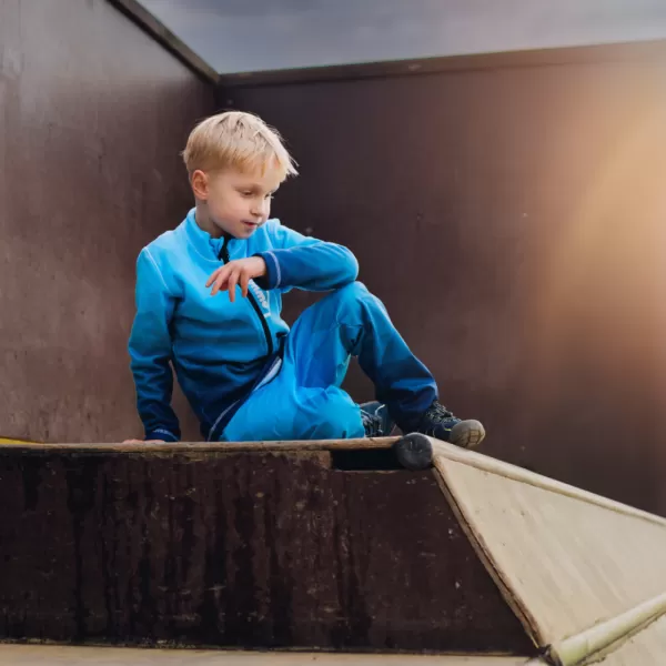  Dětská fleecová mikina WAMU MOZAIKA MODRÁ 