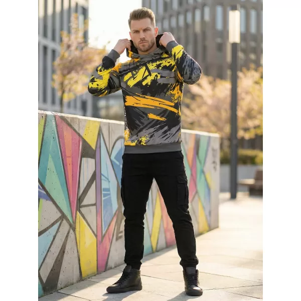  Pánská mikina premium ALTISPORT VOJ/ALM014MI01 ČERNOŽLUTÁ 