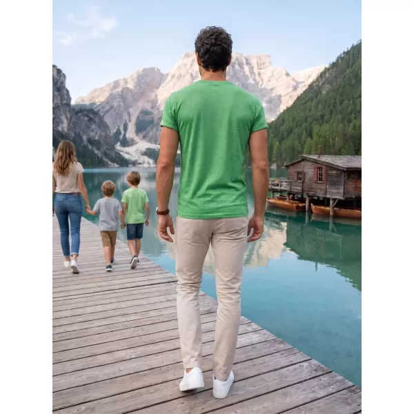  Pánské triko ALTISPORT NoPrint NP/ALM361 ZELENÝ MELÍR 