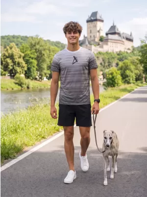Pánské funkční triko premium ALTISPORT VOJ/ALM031TR01 ČERNOBÍLÁ