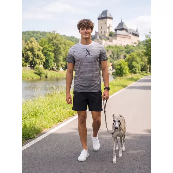 Pánské funkční triko premium ALTISPORT VOJ/ALM031TR01 ČERNOBÍLÁ 