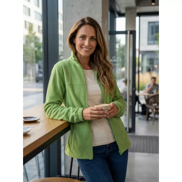  Dámská fleece mikina ALTISPORT NoPrint NP/ALW405 TRÁVOVĚ ZELENÁ 