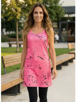 Dámské funkční tílkové šaty premium ALTISPORT VOJ/ALW034SAT01 NEON/RŮŽOVÁ
