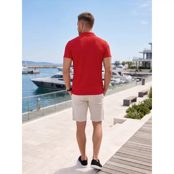  Pánské triko s límečkem ALTISPORT NoPrint NP/ALM712 ČERVENÁ 