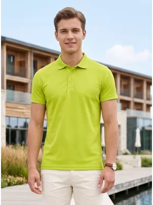 Pánské triko s límečkem ALTISPORT NoPrint NP/ALM712 LIME