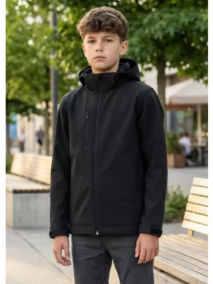 Dětská softshellová bunda ALTISPORT NoPrint NP/ALK535 ČERNÁ
