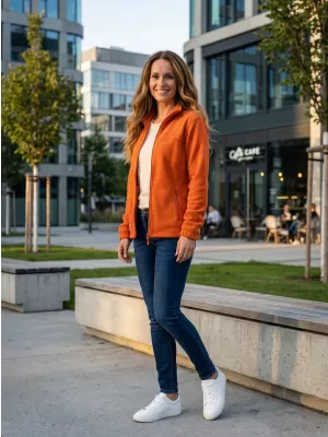 Dámská fleece mikina ALTISPORT NoPrint NP/ALW405 ORANŽOVÁ