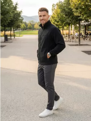 Pánská fleece mikina ALTISPORT NoPrint NP/ALM105 EBONY GRAY