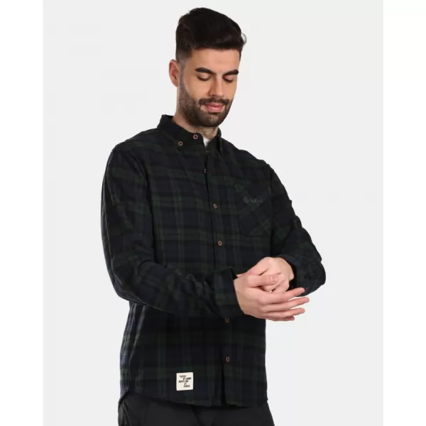  Pánská košile KILPI FLANNY-M VM0380KI TMAVĚ ZELENÁ 