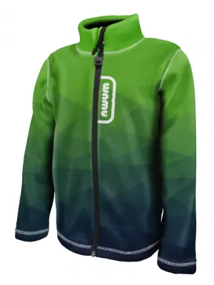 Dětská fleecová mikina WAMU MOZAIKA ZELENÁ