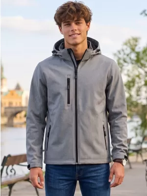 Pánská softshellová bunda ALTISPORT NoPrint NP/ALM225 OCELOVĚ ŠEDÁ