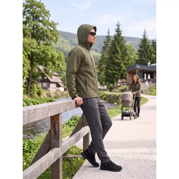  Pánská softshellová bunda ALTISPORT NoPrint NP/ALM225 MILITARY 