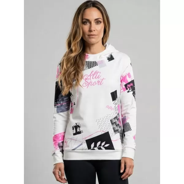  Dámská mikina premium ALTISPORT VOJ/ALW009MI01 BÍLÁ 