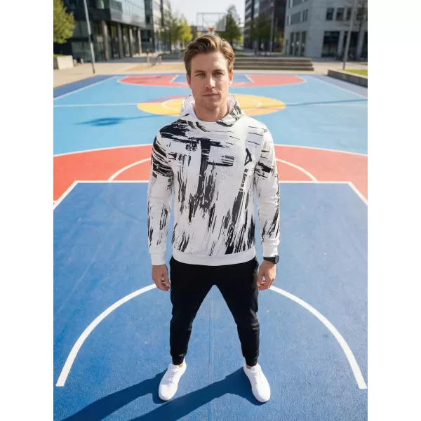  Pánská mikina premium ALTISPORT VOJ/ALM010MI01 BÍLOČERNÁ 