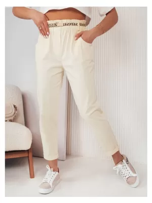 Dámské kalhoty casual DSTREET ERLON ŽLUTÁ