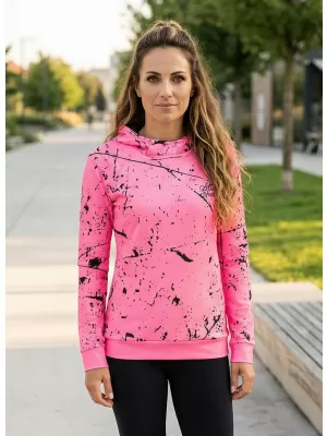 Dámská funkční mikina premium ALTISPORT VOJ/ALW034MI01 NEON RŮŽOVÁ