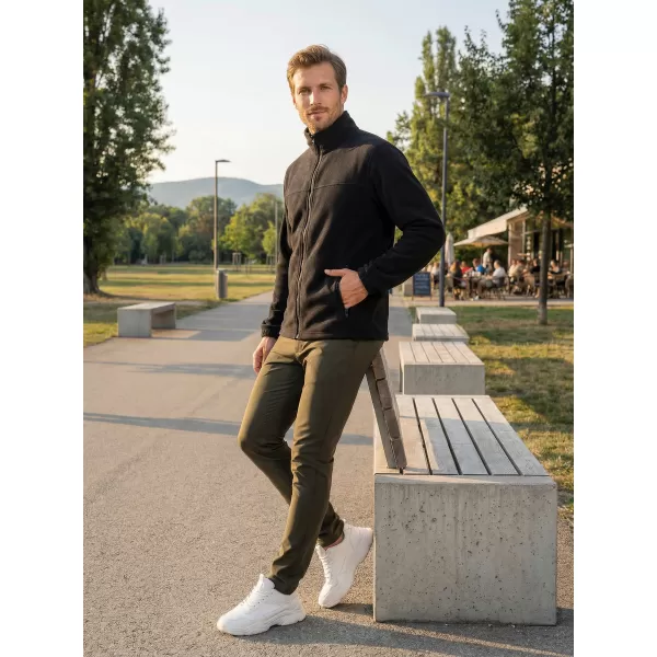  Pánská fleece mikina ALTISPORT NoPrint NP/ALM105 ČERNÁ 
