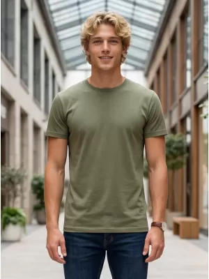 Pánské triko ALTISPORT NoPrint NP/ALM921 SVĚTLÁ KHAKI