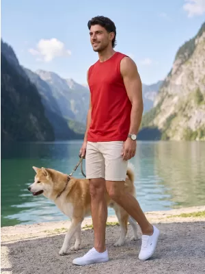 Pánské funkční tílko ALTISPORT NoPrint NP/ALM028 ČERVENÁ