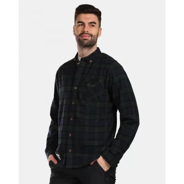  Pánská košile KILPI FLANNY-M VM0380KI TMAVĚ ZELENÁ 
