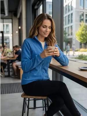 Dámská fleece mikina ALTISPORT NoPrint NP/ALW405 AZUROVĚ MODRÁ