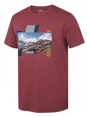 Pánské triko HUSKY TEE SKYLINE M BORDO
