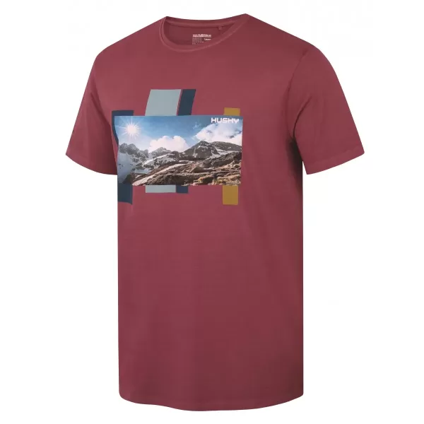  Pánské triko HUSKY TEE SKYLINE M BORDO 