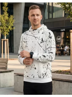 Pánská funkční mikina premium ALTISPORT VOJ/ALM034MI01 BÍLÁ