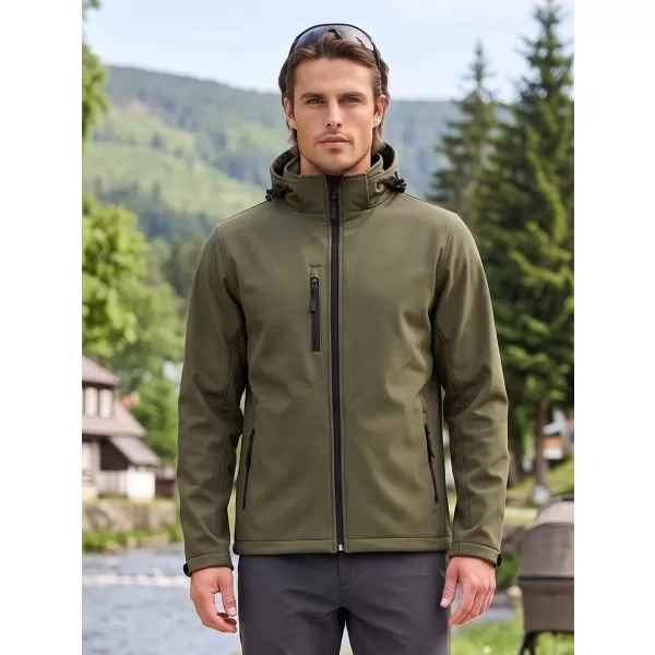  Pánská softshellová bunda ALTISPORT NoPrint NP/ALM225 MILITARY 