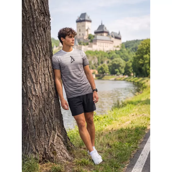 Pánské funkční triko premium ALTISPORT VOJ/ALM031TR01 ČERNOBÍLÁ 