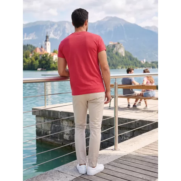  Pánské triko ALTISPORT NoPrint NP/ALM361 ČERVENÝ MELÍR 