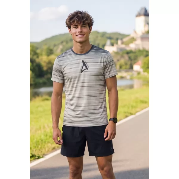  Pánské funkční triko premium ALTISPORT VOJ/ALM031TR01 ČERNÁ/HNĚDÁ 