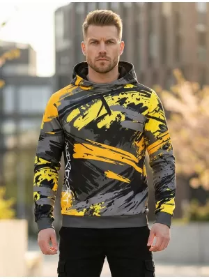 Pánská mikina premium ALTISPORT VOJ/ALM014MI01 ČERNOŽLUTÁ