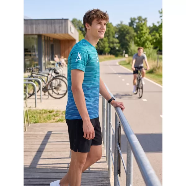  Pánské funkční triko premium ALTISPORT VOJ/ALM031TR01 EMERALD/MODRÁ 