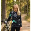 Dámská funkční mikina premium ALTISPORT VOJ/ALW037MI01 ČERNÁ/TYRKYSOVÁ