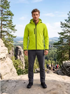 Pánská softshellová bunda ALTISPORT NoPrint NP/ALM225 LIMETKOVÁ