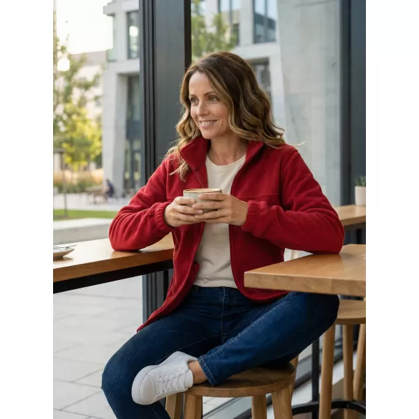  Dámská fleece mikina ALTISPORT NoPrint NP/ALW405 MARLBORO ČERVENÁ 