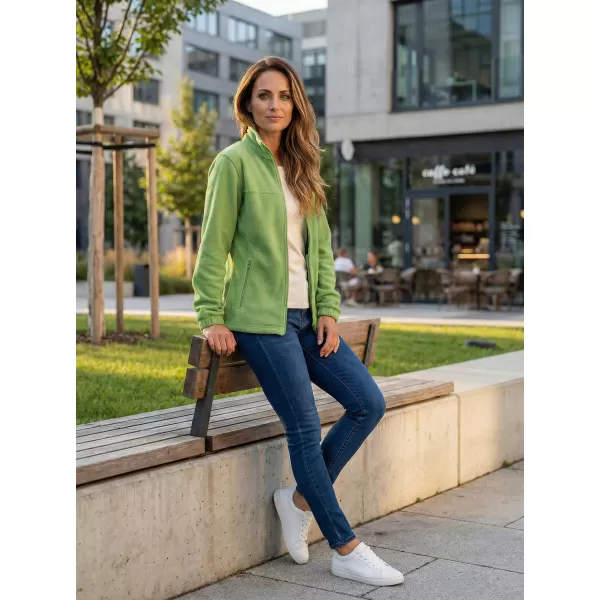  Dámská fleece mikina ALTISPORT NoPrint NP/ALW405 TRÁVOVĚ ZELENÁ 