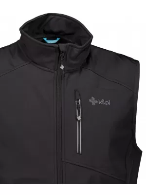 Pánská softshellová vesta KILPI SOIL-M VM0118KI ČERNÁ