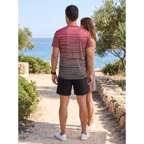  Pánské funkční triko premium ALTISPORT VOJ/ALM031TR01 ČERNÁ/VÍNOVÁ 