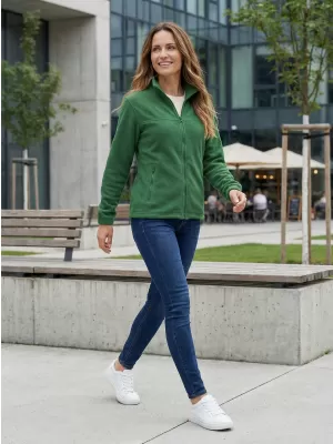 Dámská fleece mikina ALTISPORT NoPrint NP/ALW405 LAHVOVĚ ZELENÁ
