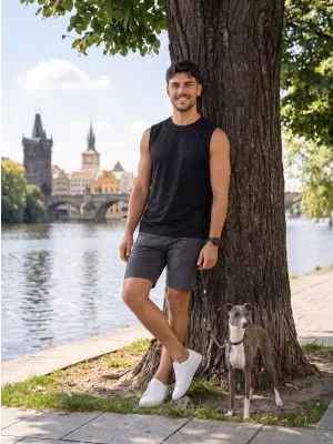Pánské funkční tílko ALTISPORT NoPrint NP/ALM028 ČERNÁ
