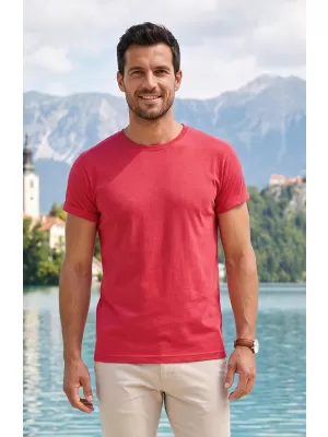 Pánské triko ALTISPORT NoPrint NP/ALM361 ČERVENÝ MELÍR