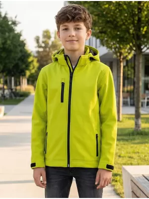 Dětská softshellová bunda ALTISPORT NoPrint NP/ALK535 LIMETKOVÁ
